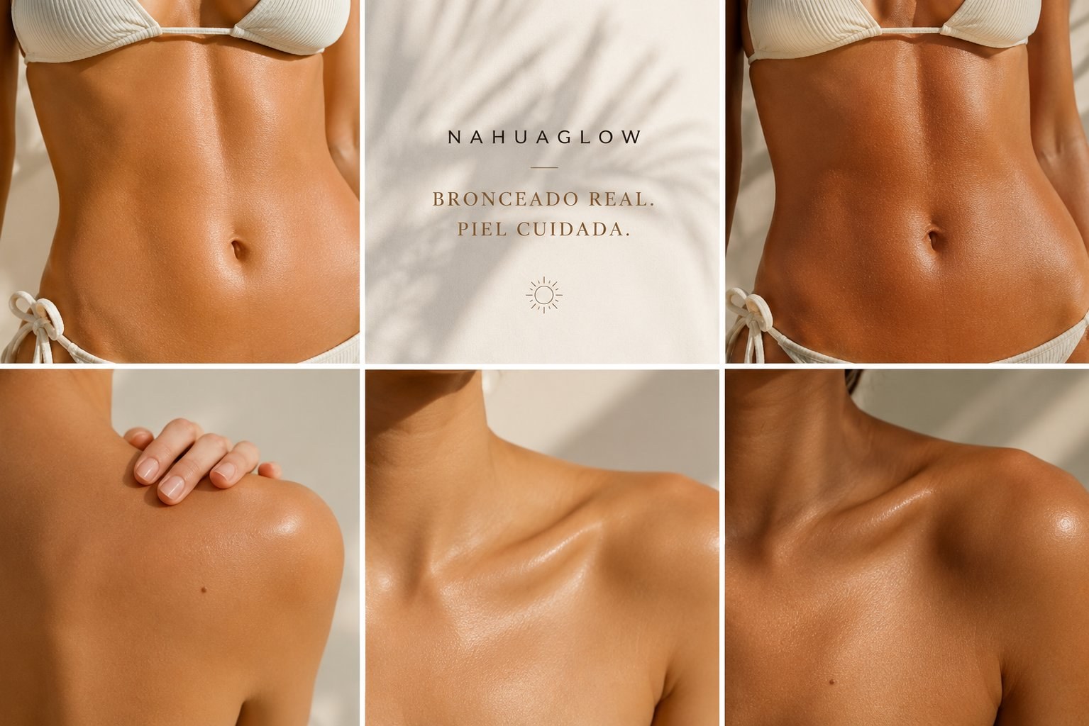 Bronceado real. Piel cuidada — resultados NahuaGlow