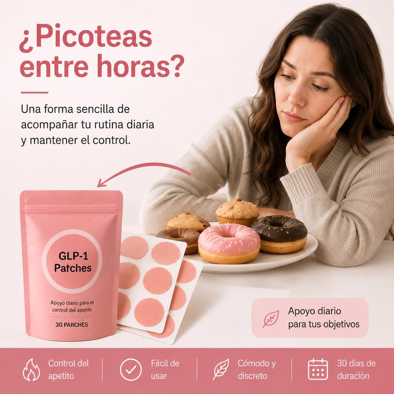 Parches GLP-1 — Control de Apetito · Pack 30 días